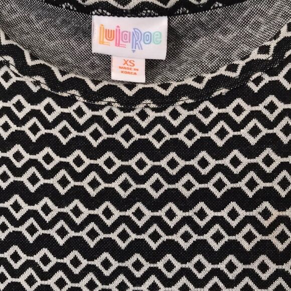 Lularoe Julia Black and White Jacquard Dress - Picture 2 of 4
